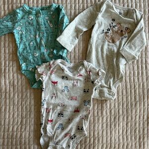 Cute Animal Print Kids One Pieces Set